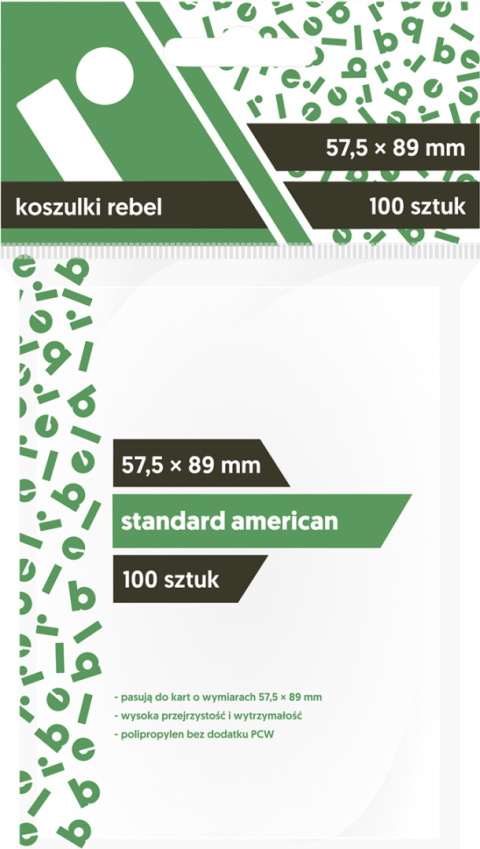 Koszulki Rebel 57,5x89 mm - Standard American