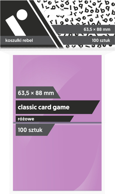 Koszulki Rebel 63,5x88 mm Classic Card Game - Różowe