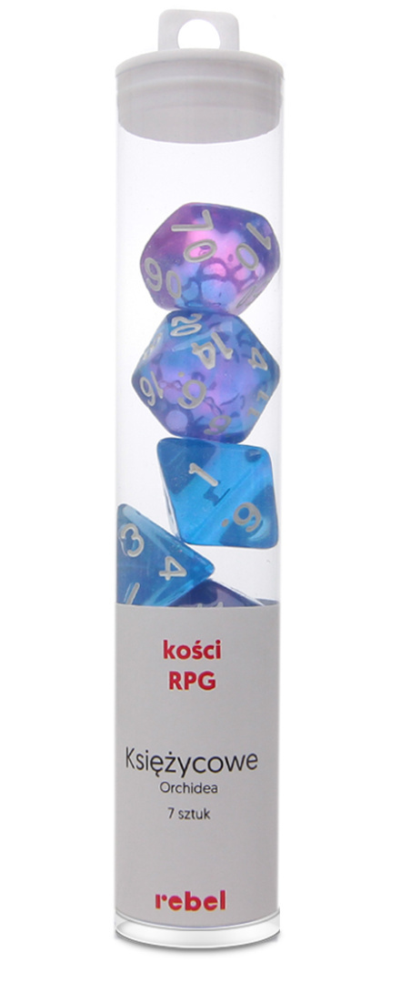 Komplet kości RPG Kamienie Księżycowe - Orchidea Komplet kości RPG Kamienie Księżycowe - Orchidea