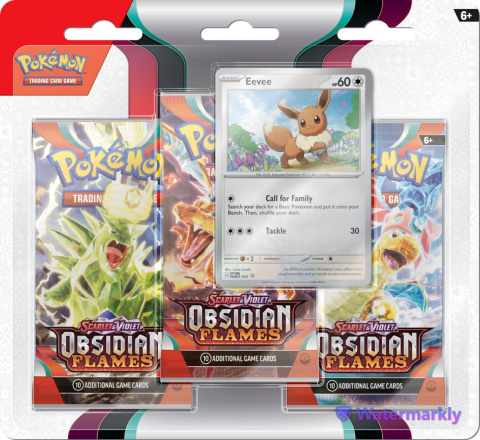 Pokemon TCG: Obsidian Flames 3-pack blister - Eevee