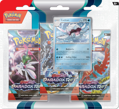 Pokemon TCG: Paradox Rift 3-Pack blister - Cetitan