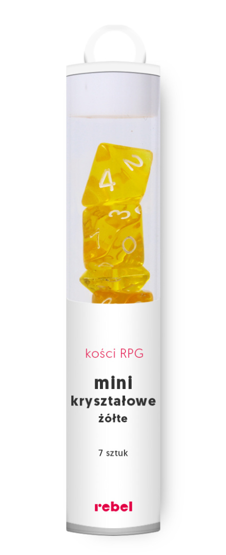Zestaw kości RPG Mini Kryształowe - Żółte Zestaw kości RPG Mini Kryształowe - Żółte