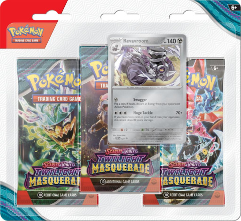 Pokemon TCG: Twilight Masquerade 3-Pack Blister - Revavroom