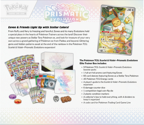 Pokemon TCG Prismatic Evolutions - ETB Elite Trainer Box Pokemon TCG Prismatic Evolutions - ETB Elite Trainer Box