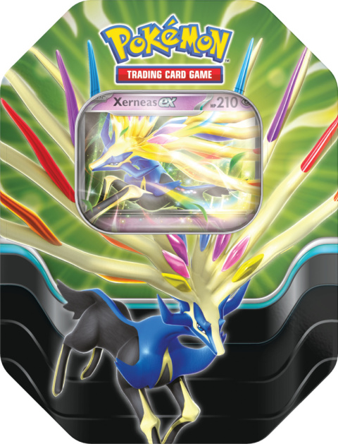 Pokemon TCG SV Spring Azure Legends Tin - Xerneas ex Pokemon TCG SV Spring Azure Legends Tin - Xerneas ex