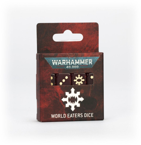 WARHAMMER 40000 WORLD EATERS DICE SET WARHAMMER 40000 WORLD EATERS DICE SET